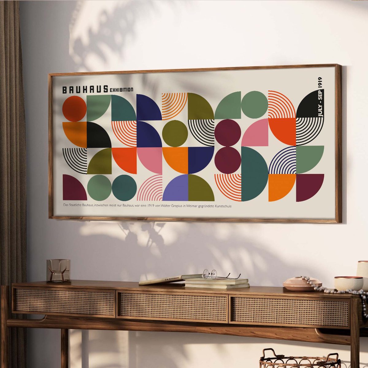 Bauhaus Geometric Poster