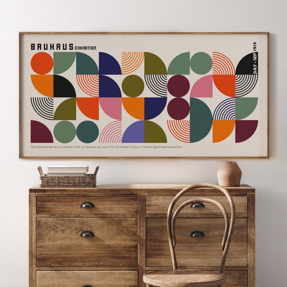 Bauhaus Geometric Poster