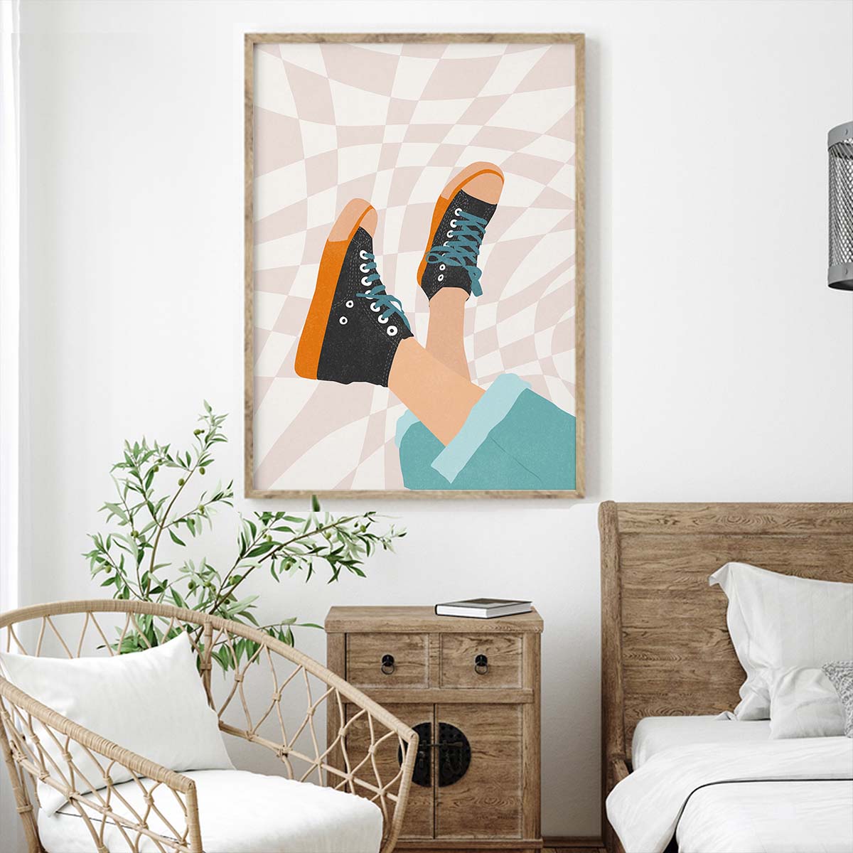 Minimalist Sneakers Art Print