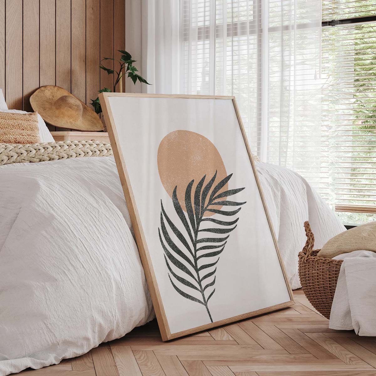 Boho Palm Leaf Art Print