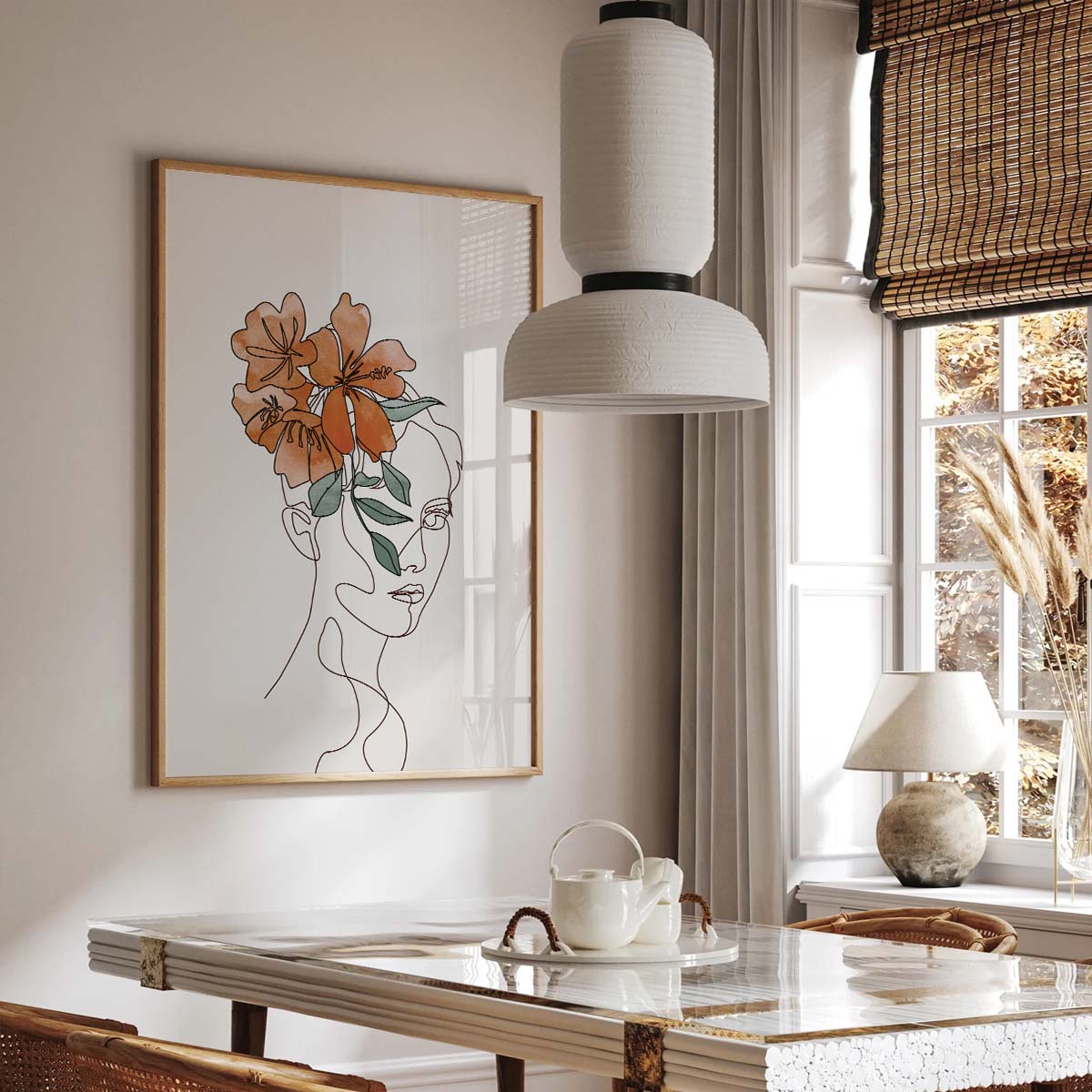 Floral Line Art Print