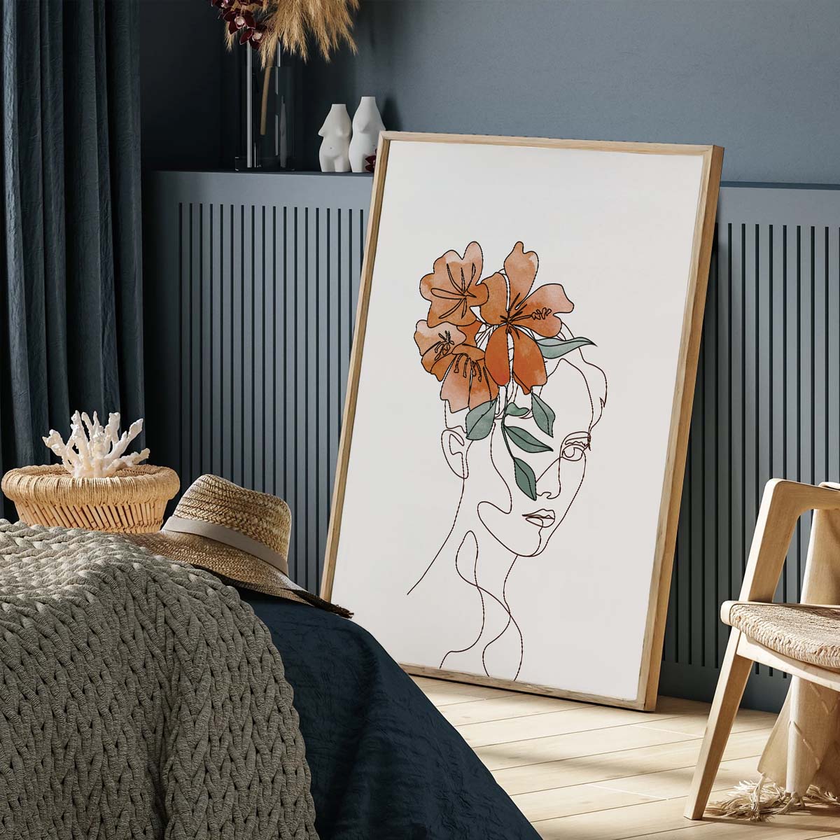 Floral Line Art Print