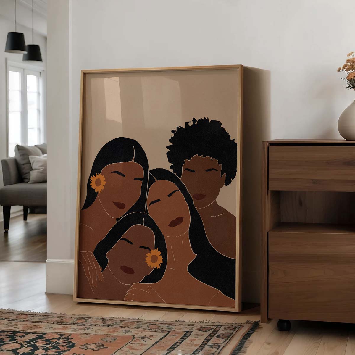 Afro Woman Art Print