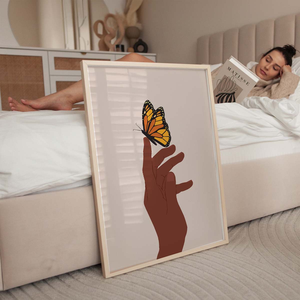 Butterfly Hand Poster