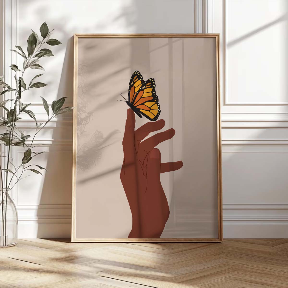 Butterfly Hand Poster