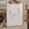 Minimalist Face Line Art Poster