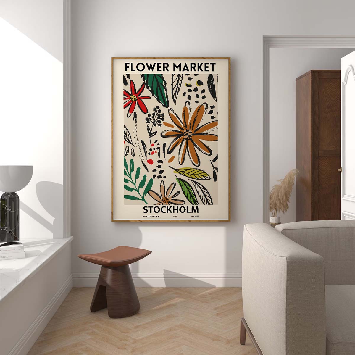 Flower Market Stockholm Poster