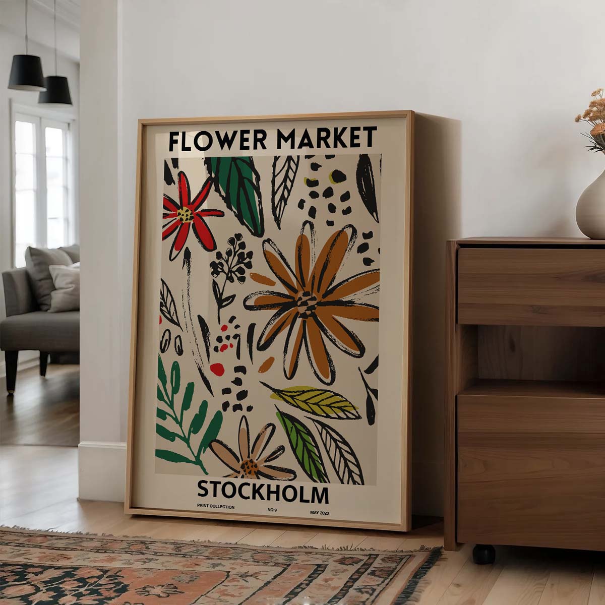 Flower Market Stockholm Poster