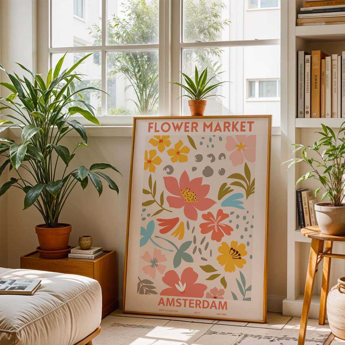 Flower Market Amsterdam Poster
