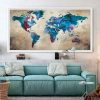 World Wonders Map Poster
