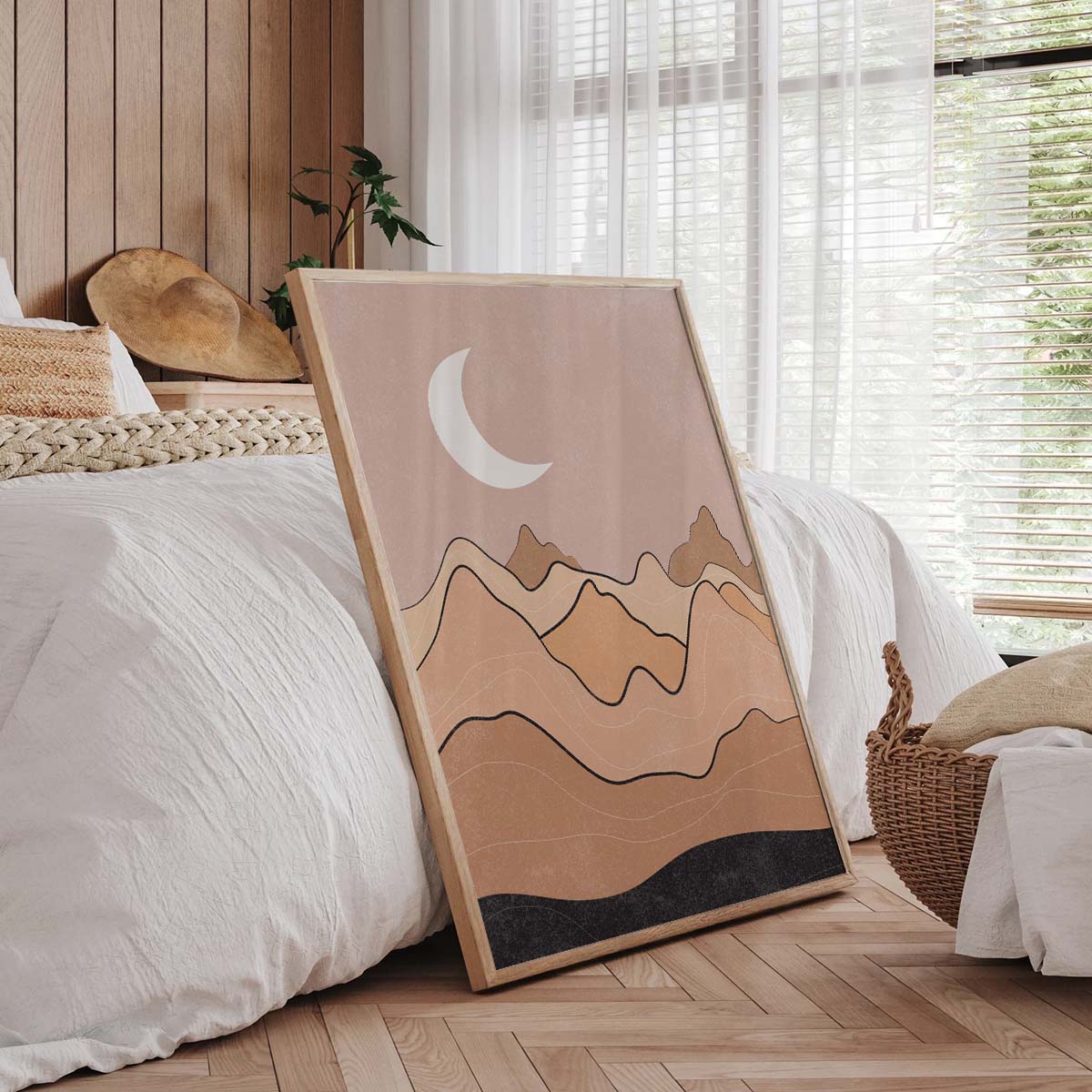 Lunar Peaks Art Print