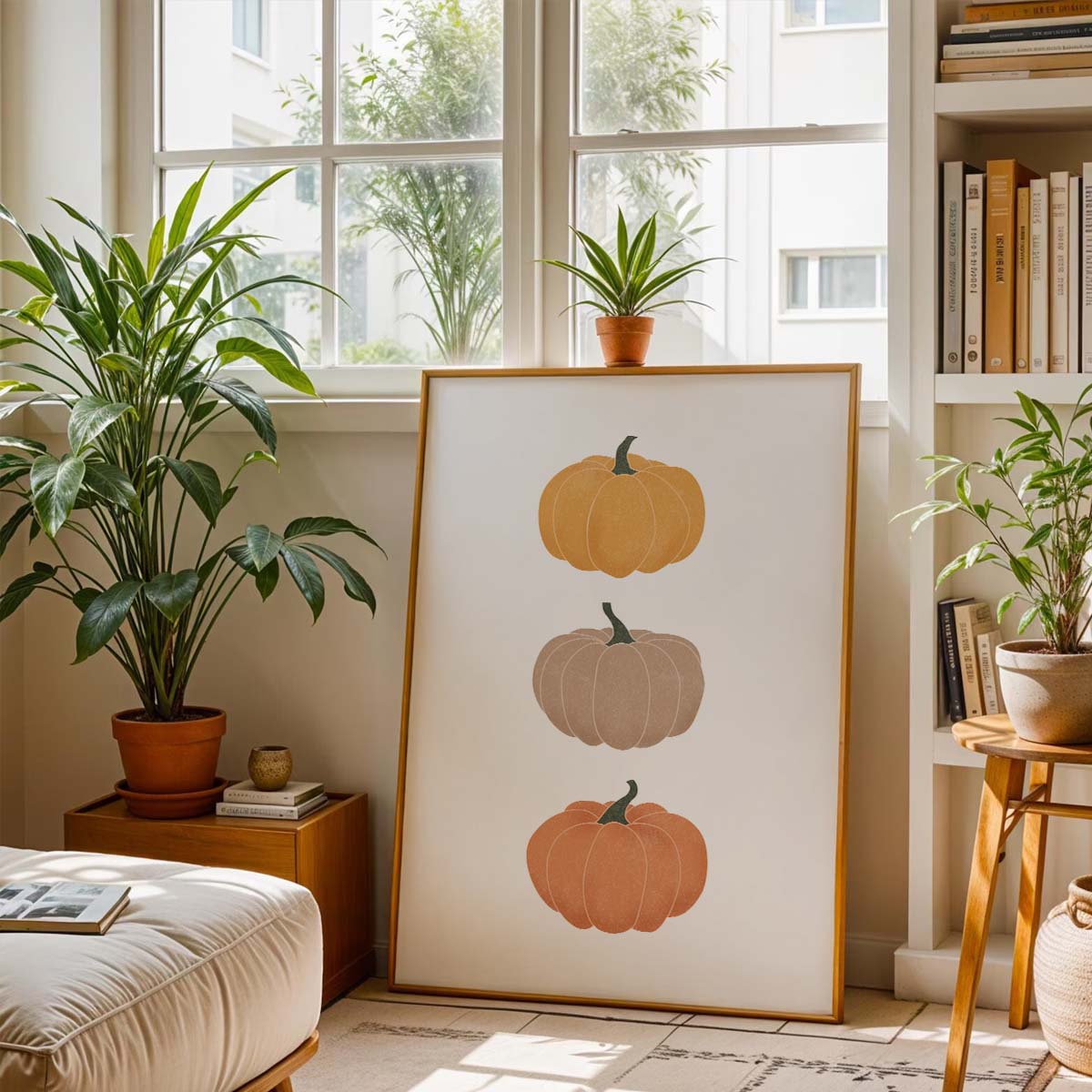 Minimalist Pumpkin Art Print