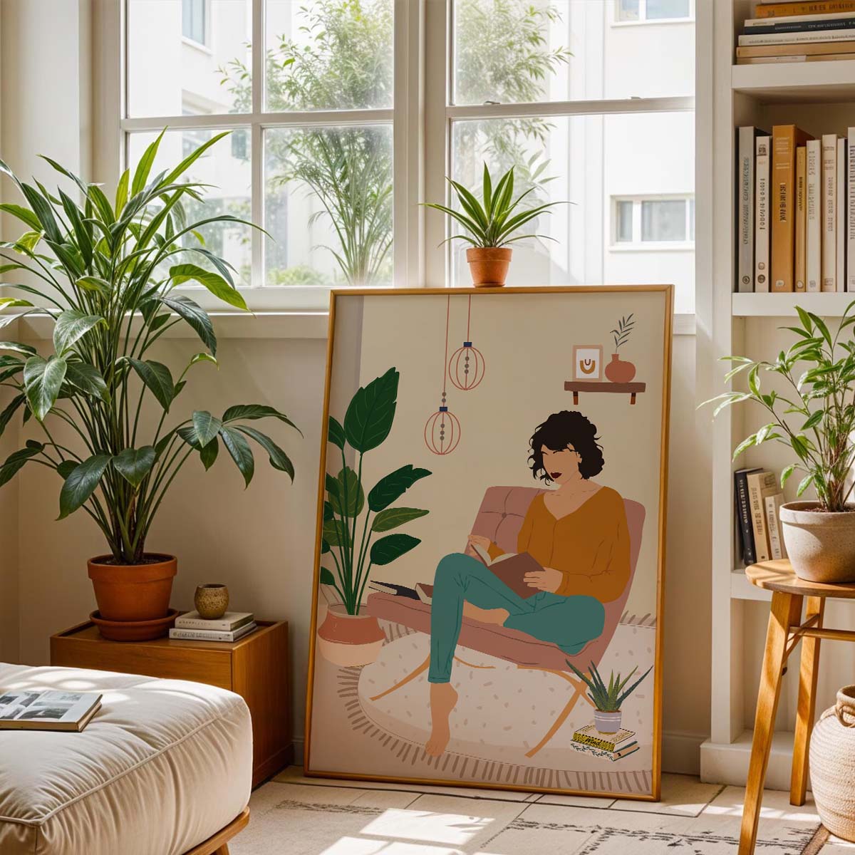 Reading Woman Poster