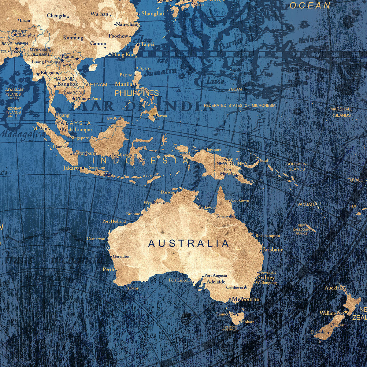 Contemporary World Map Art