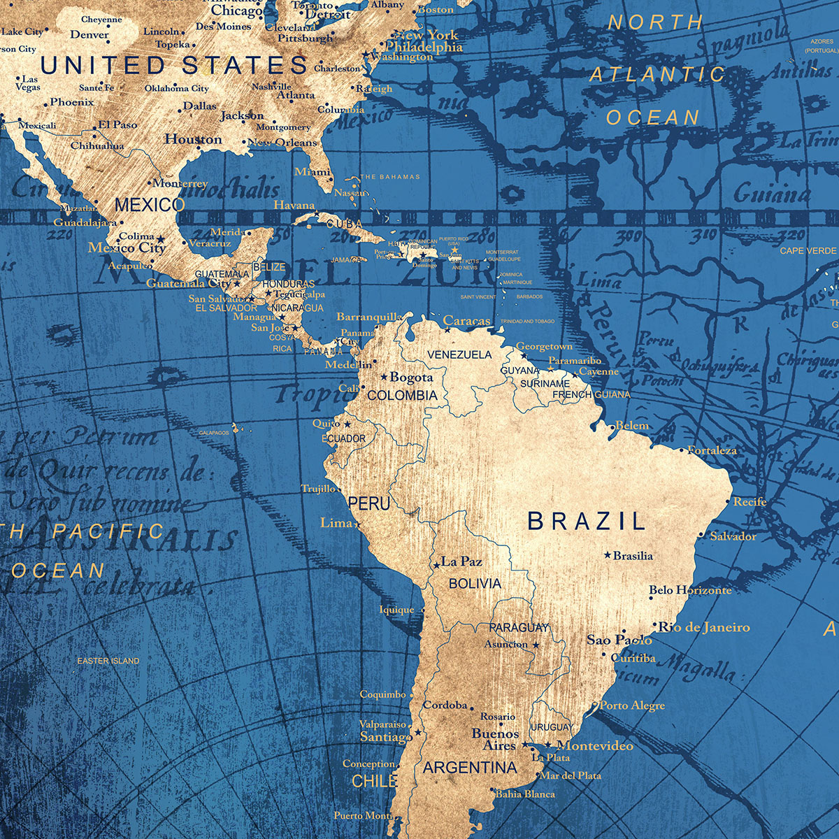 Contemporary World Map Art