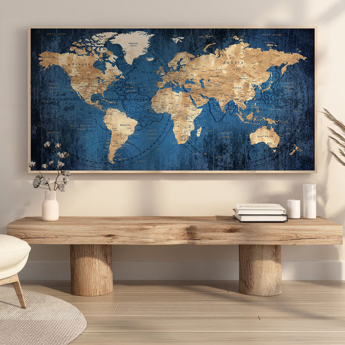 Contemporary World Map Art